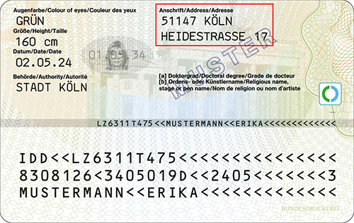 Personalausweis Rueckseite